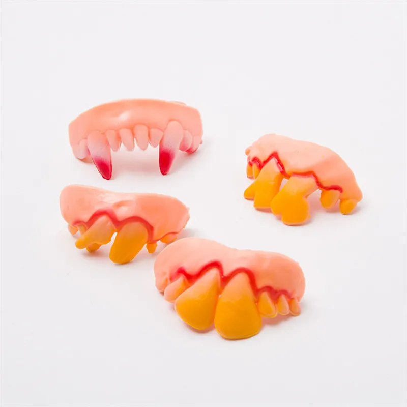 Halloween Dentier Stephen King's It Funny Tricks Party Property Game Toy Halloween Dentier False Rotten Teeth Model Prank Hoax Toys 2017