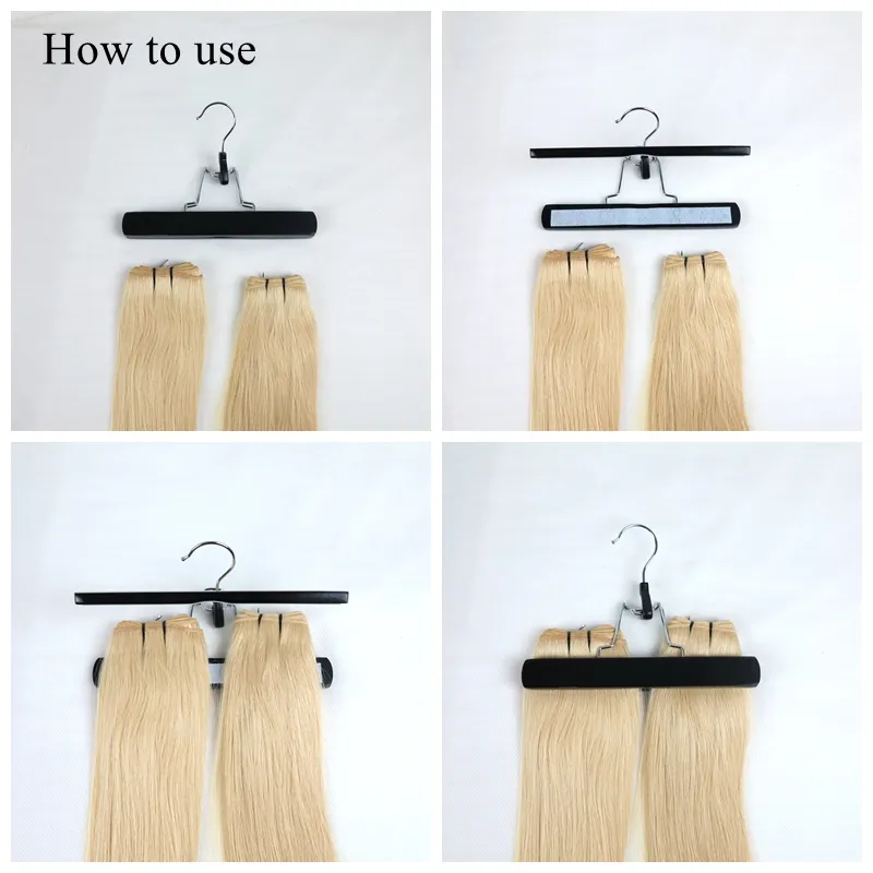 Black Color Hair Extension Packing Bag Carrier Storage and Hanger, Wig Stands, Hair Extensions Hanger, Hair Extensions Bag