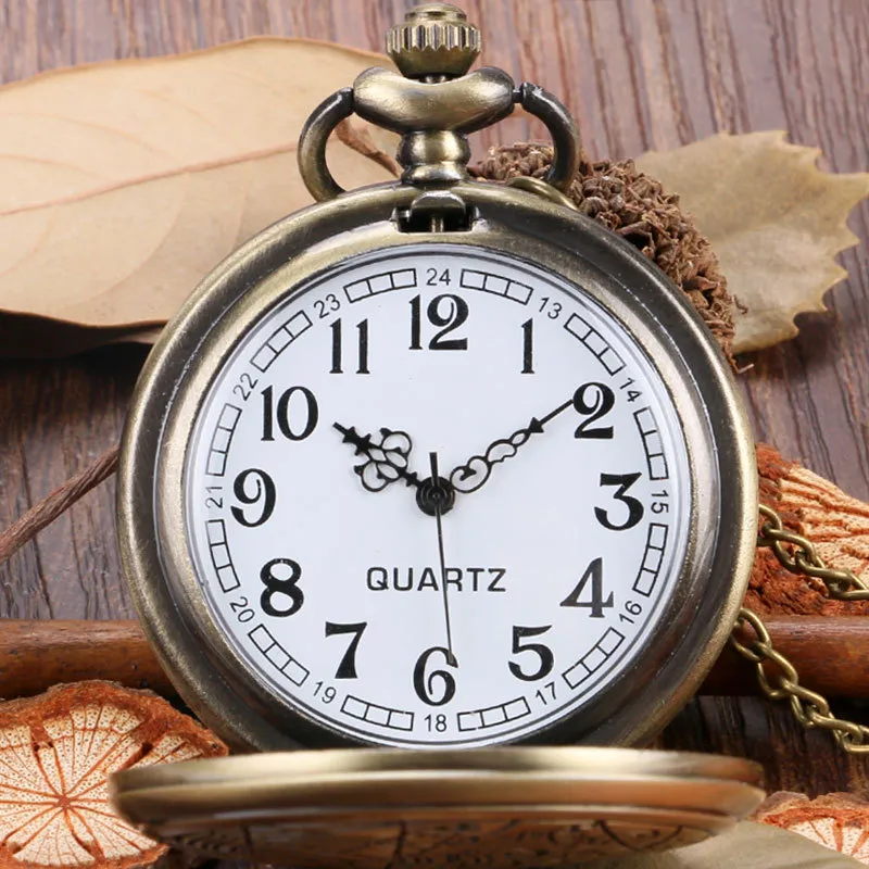 Wholesale Mix Quartz watches Necklace Chain Bronze pocket watches PW057