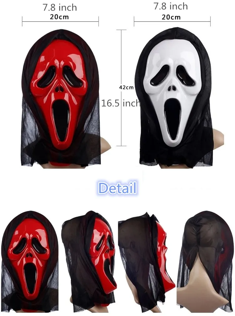Рождество Хэллоуин череп скелет партии косплей маскарад костюм маска страшный призрак маски полный маска ужаса, смешанные элементы