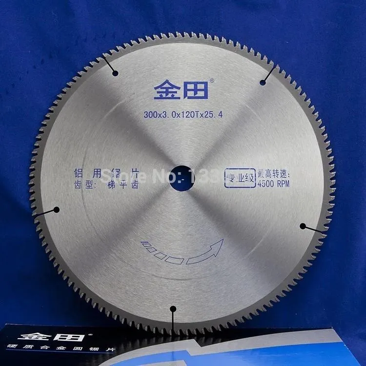 12 "120T zaagblad voor aluminium voor aluminium snijmachine aluminium zagen met andere diameter zaagblad gratis verzending