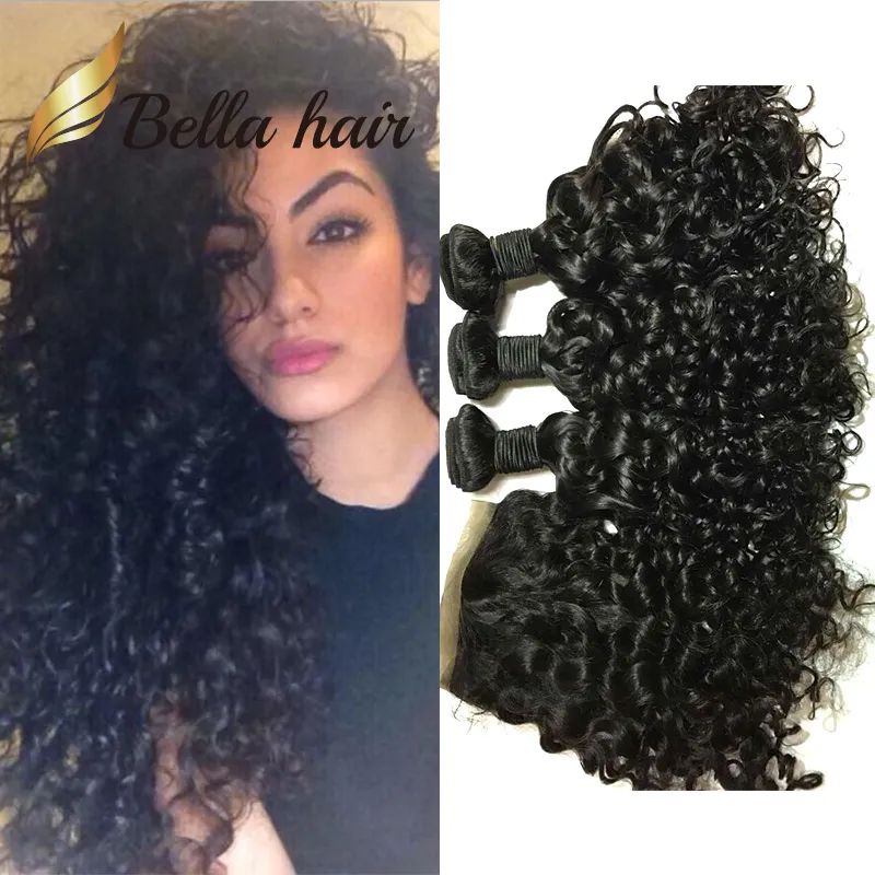 Brazilian Water Wave Lace Closure Ocean Weaves With Virgin Bundles Bella Hair 