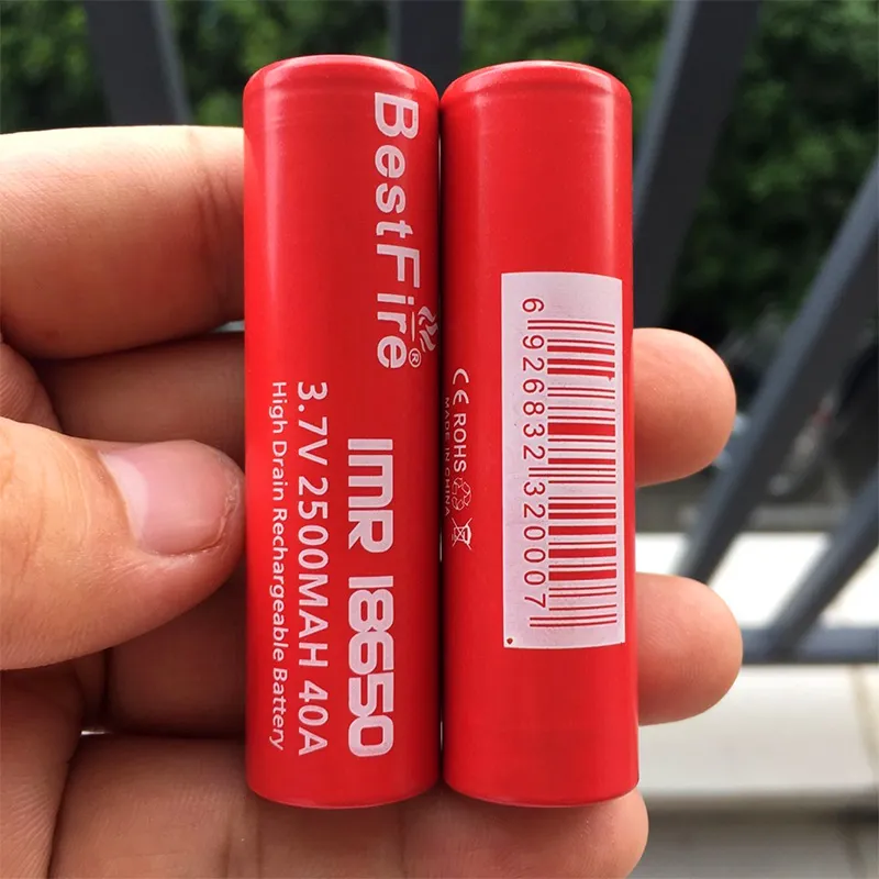 100％本物のBestfire IMR 18650 2600/2500 / 1500mAh 60A 40A 30A 3.7V MOD FedEx Freeのための3.7V充電式バッテリー