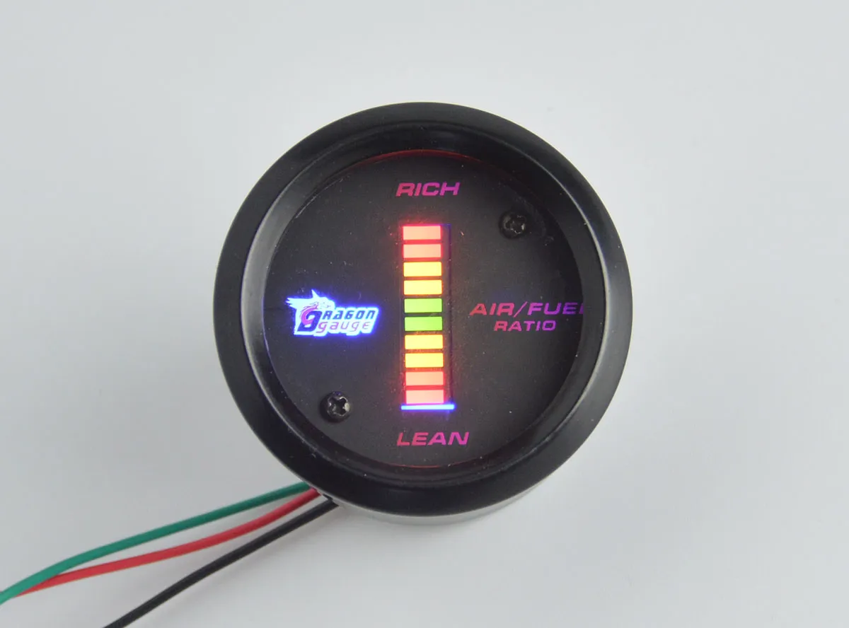 52mm Dsplay Farbe Auto Motor Digital LED Luft Kraftstoff Verhältnis Gauge Auto Gauge Lean Rich Kostenloser Versand