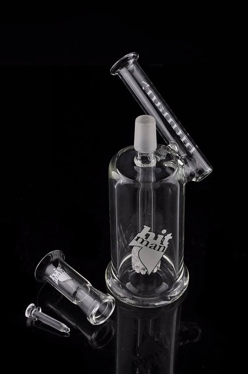 Hitman Hookahs Glass Bong Water Pipes 유리 석유 굴착 장치 14mm jpint와 함께 Bong Shisha Bong Shisha