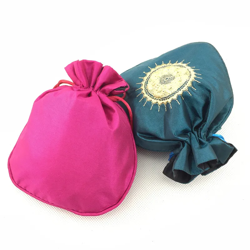 Bolsa de regalo de tela con bordado étnico, cordón de satén, bolsas de embalaje de regalo para joyería, Perfume de lavanda, bolsita de bolsillo para almacenamiento de monedas, 3 unids/lote