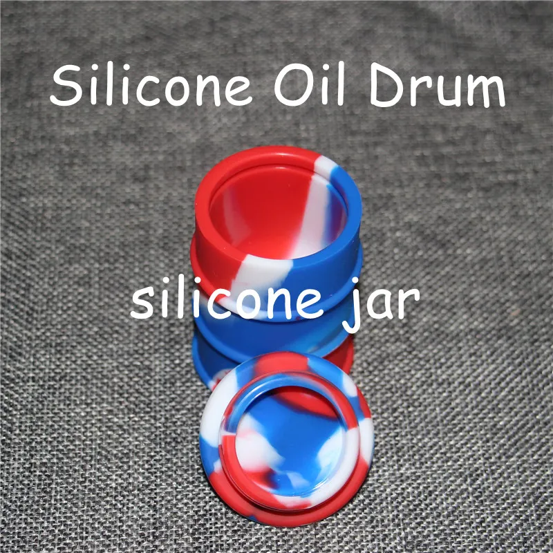 Barrel Form Stor Storlek Boxar 26ml BHO DAB Olja Silicone Drumburkar Container för vax Slick Containers