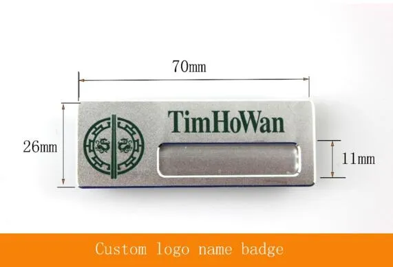 Pin Label Hållare Ram Badge Pin ID-kort Logo Mark Arbetare Personal Personal Anställd Namn Label Korthållare Aluminium Metall Badge 1 Beställ