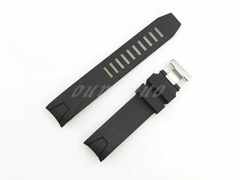 20mm Nieuwe Zwarte en Oranje Diver Rubber Combed End Watch Band Strap voor Omega Watch