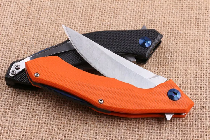 Coltello pieghevole Flipper di alta qualità 440C 58HRC Lama satinata G10 Maniglia EDC Coltelli tascabili Coltelli regalo