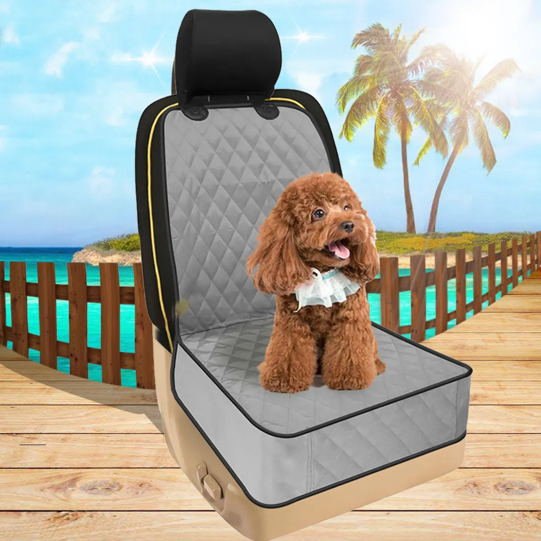 Tyidzon Car Seat Protector, Dog Car Seat Covers Waterproof Washable Dog Seat Cover For Back Seat Car, Truck, Suv Non-Slip Tear Resistant Pet Passenger Seat Cover - View #2