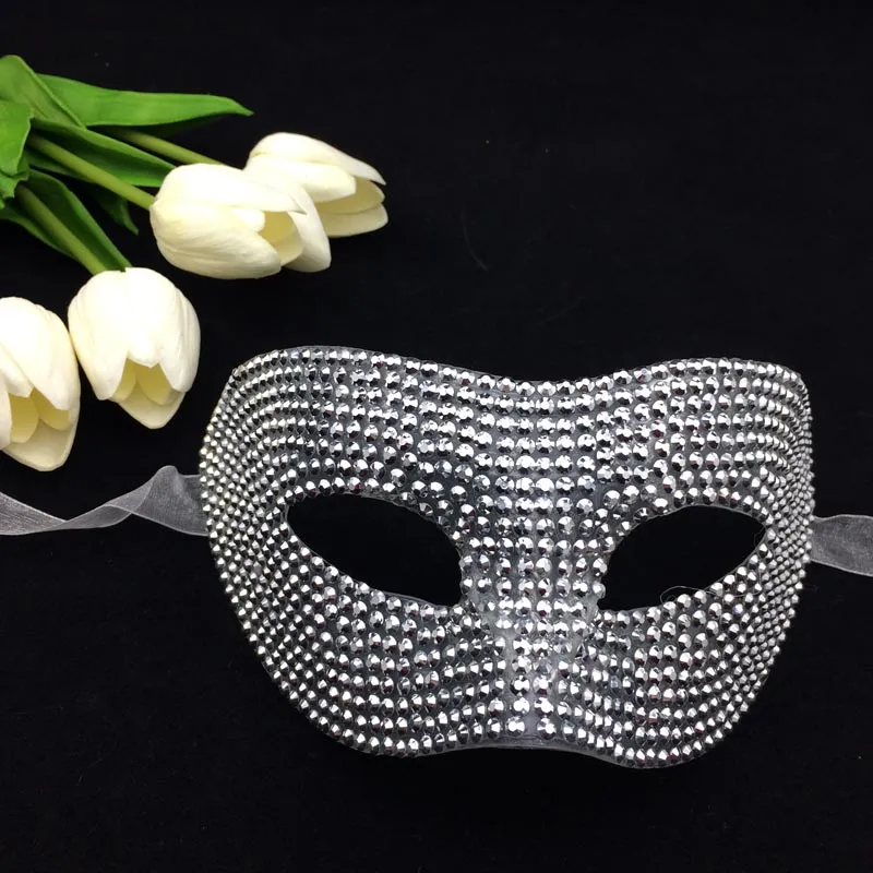 Full Crystal Mask Luxury Prince Mask Venetian Masquerade Party Masks Half Face Sexy Woman Mask Carnival Wedding gift 