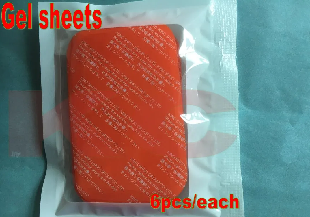 24st ersättningskonduktiva gelklistermärken Kuddar för sex kuddar EMS Muscle Exerciser Trådlös Stimulator Training Silikon Patch Pads Sheet