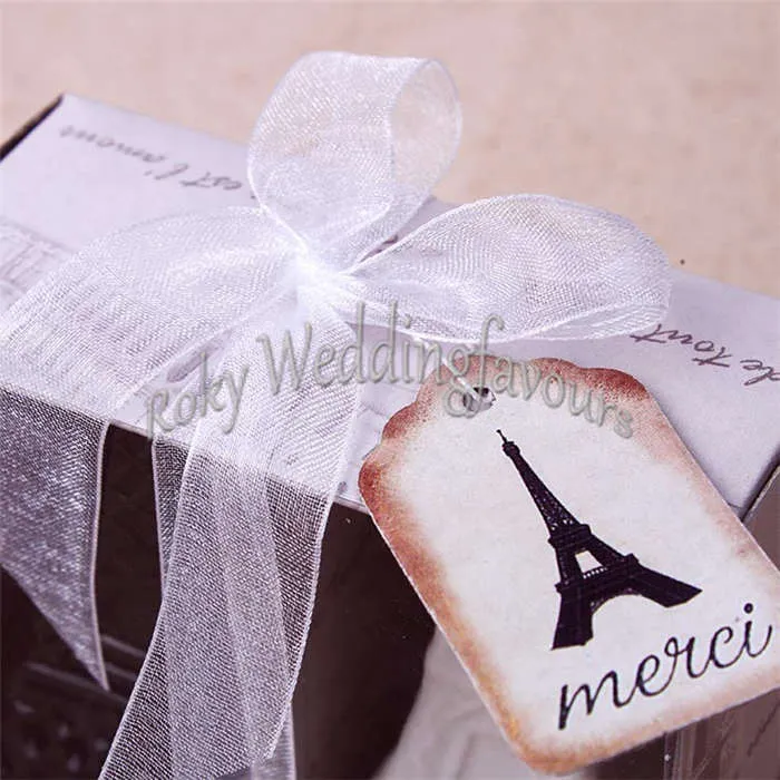 Romantic Ceramic Eiffel Tower Salt Pepper Shakers Pratical Wedding Favors Party Gifts Event