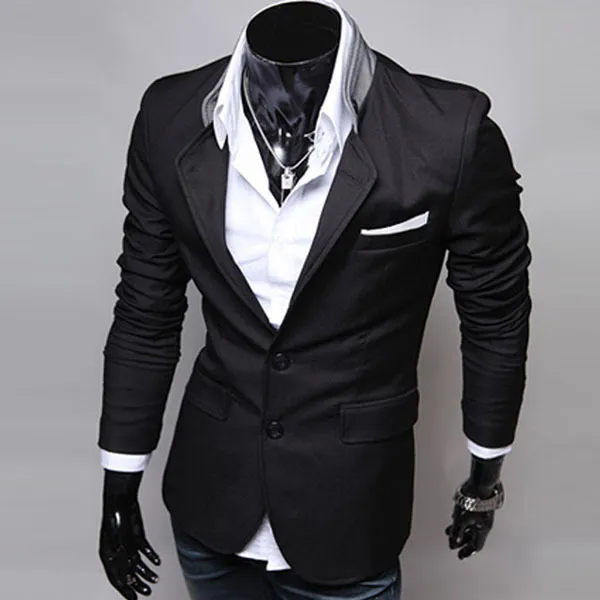 S5Q Mens Casual Clothes Slim Fit Stylish Suit Blazer Coats Jackets ...