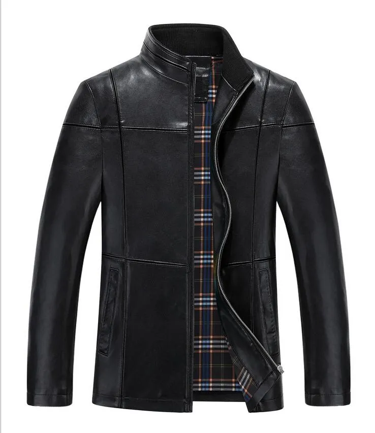 Fall Men High Quality Large Size Leather Coat Autumn Men Business Casual Genuine Leather Jacket Coat Men Motorcycle Leather Jackets 6 281 DHgate