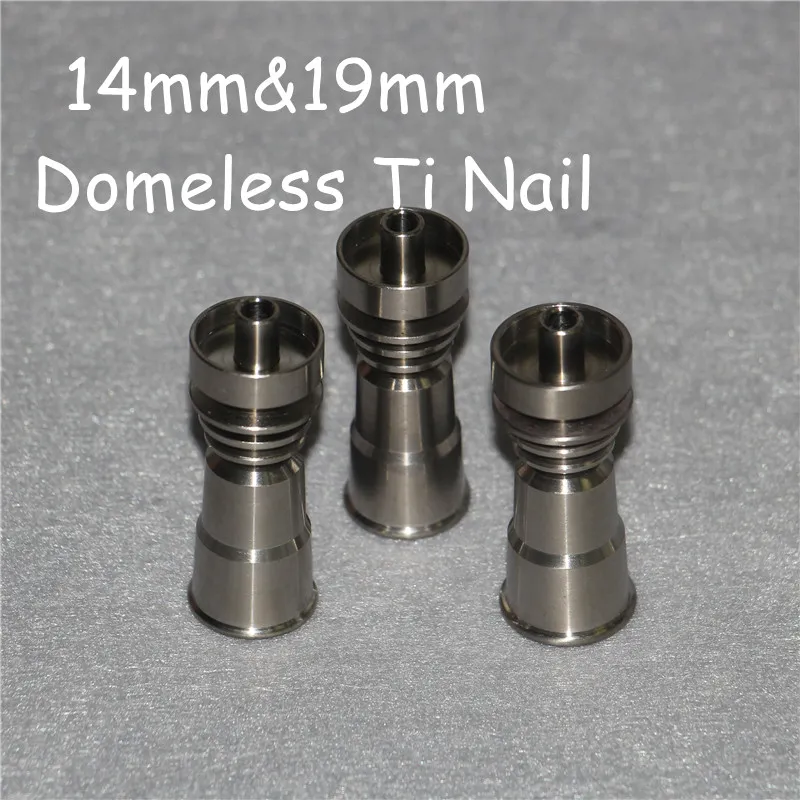 Gr2 Titanium Nails 14mm19mm Domeless Kvinnlig Titan Nail Universal Domeless Titan Nails Mest bekväm Ti Spik