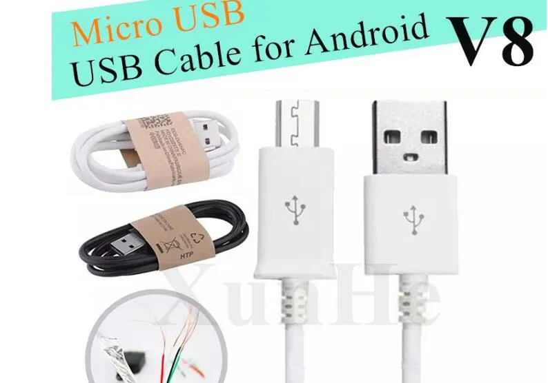 V8 Mikro USB Kablosu Cep Telefonu Şarj Data Sync Kablosu Için Android Için USB Adaptörü Samsung LG HTC Sony Nokia Hızlı Şarj USB Kablosu