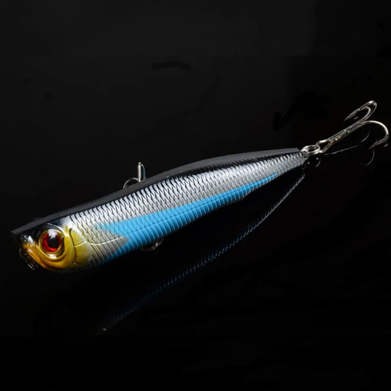 6 Färgfiske bete Fiske Lures Floatin Popper Poper Lure Hooks Bait Crankbait Fiskehandtag 15.7g 10.5cm /4.13 