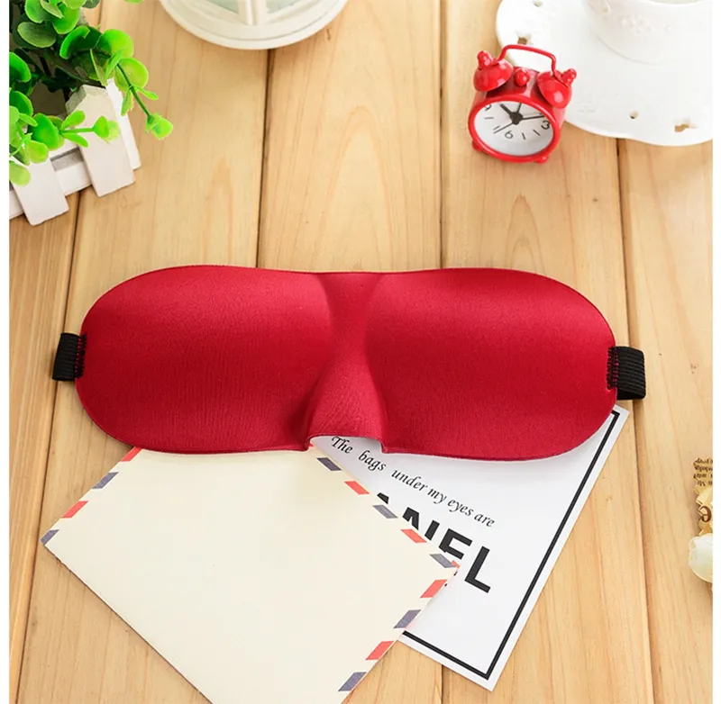 3D sleep mask Travel Rest 3D Sponge Eye MASK Black Sleeping Eye Mask Cover For Health Care To Shield The Light 