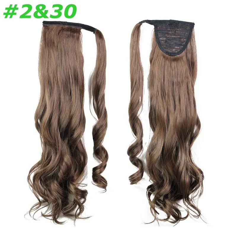 Clip Ponytail hair extensions synthetic Curly wavy hair pieces 24inch 120g drawsring Pony tails women fashion
