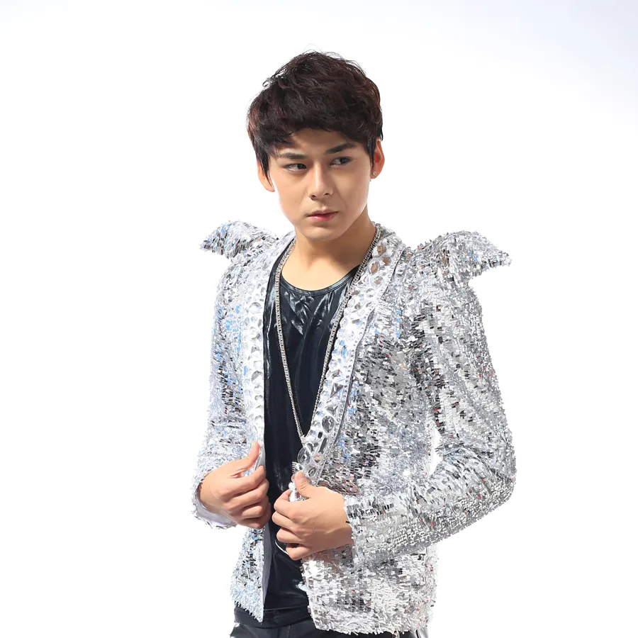 All'ingrosso-s-xxl! Nightclub Stage Men's Brand Singer Star Costume Giacca Tiquinata Uomo Swing Tuta Corean Fashion Suit