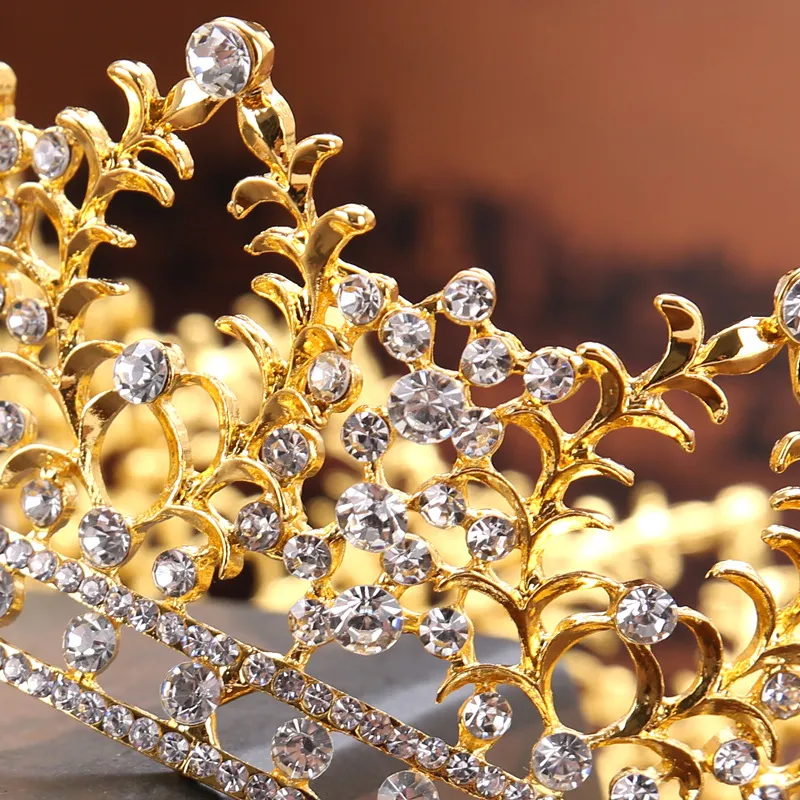 Bridal Jewelry Baroque Tiara Crown Women Vintage Headband Rhinestone Crystal Crown Crystal Rhinestone Tiara Prom Party Hair Jewelry HJ119