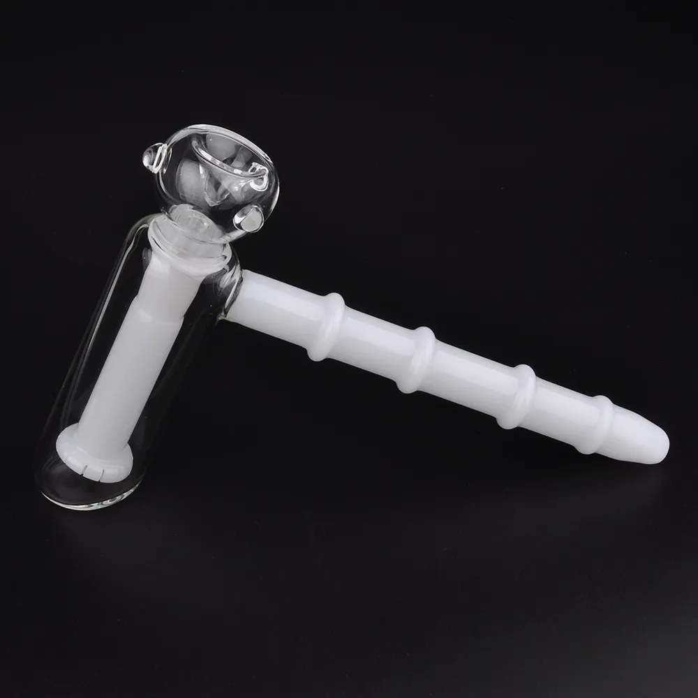 Nuovo economico mini tubo di vetro 6 braccia tubi a mano martello tubo dell'acqua 18,8 millimetri bianco trasparente vetro fumatore Percolatore bubbler 18.8mm comune