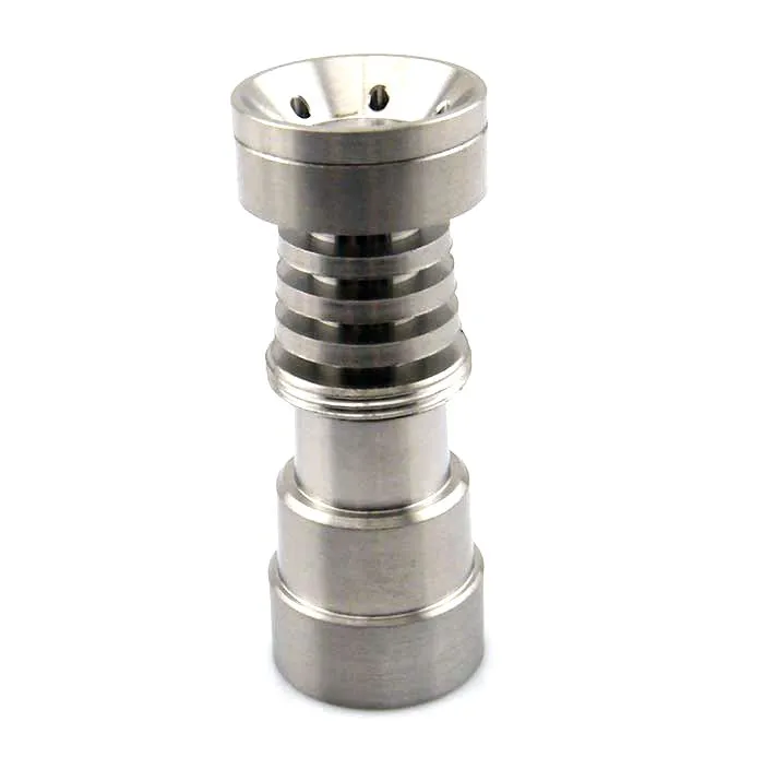 Free DHL, Haute qualité 3 pièces Ajustable Mâle Femelle Domeless Titanium Nail 14 18 mm Grade 2 Titanium Nail Vs Quartz Nail