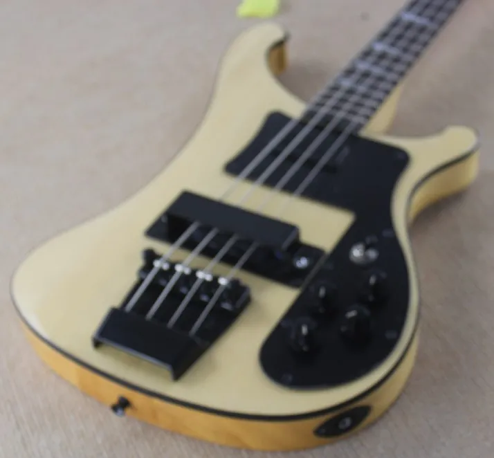 Natural 4 Strings 4003 Electric Bass Guitar Black Hardware, Rosewood Fretboard, White Pearloid Triangle Inlay