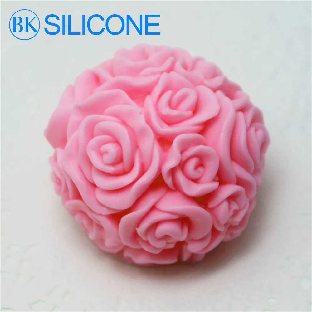 2015 Timelimited Rose Silicone Molds Candle Mold Cake Tools Decorating Tools AF003 BKSILICONE287R3288671