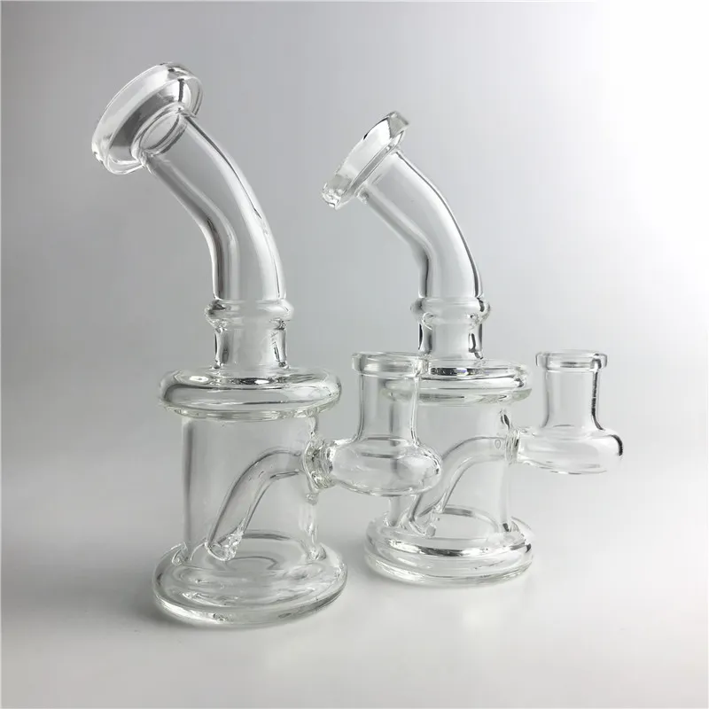 Nouveau 6 pouces eau en verre Bong avec 14mm femmes plates-formes pétrolières Dab Bong épais recycleur bécher Cyclone Bongs pour fumer