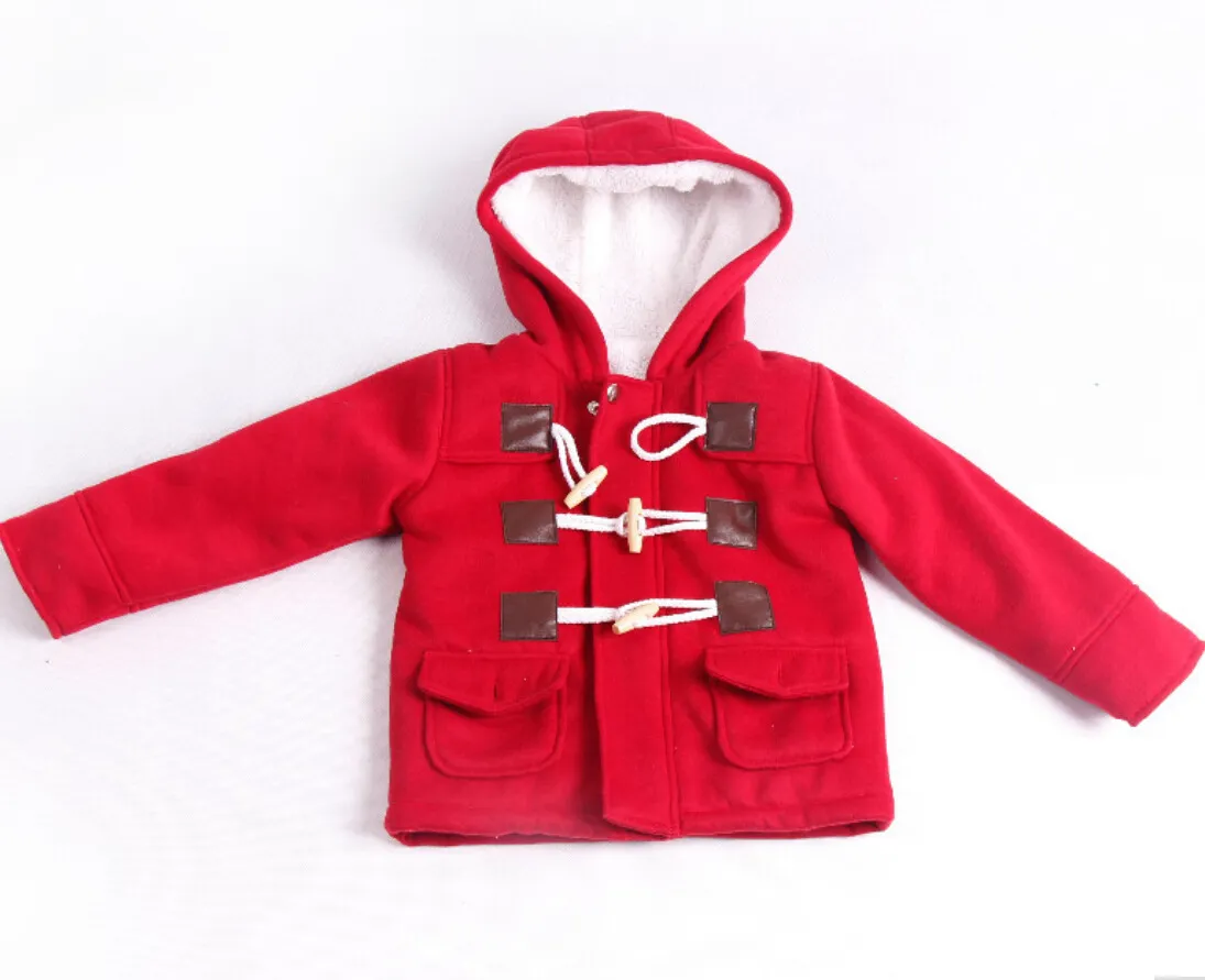 4色の赤ちゃん男の子の子供の上着のコートファッション子供のジャケットの男の子の女の子冬のジャケット暖かいフード付き子供の服