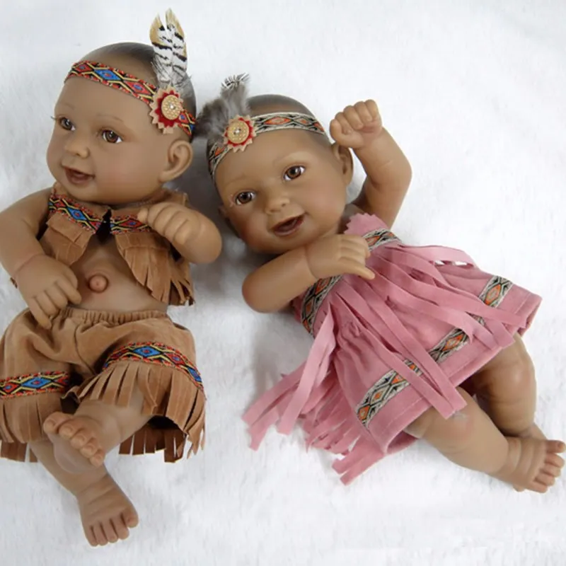 10 Inch American Indian Baby Doll Fashion Dolls Kids Toys Birthday Gifts Decorations Boy Girl Lifelike Reborn Doll