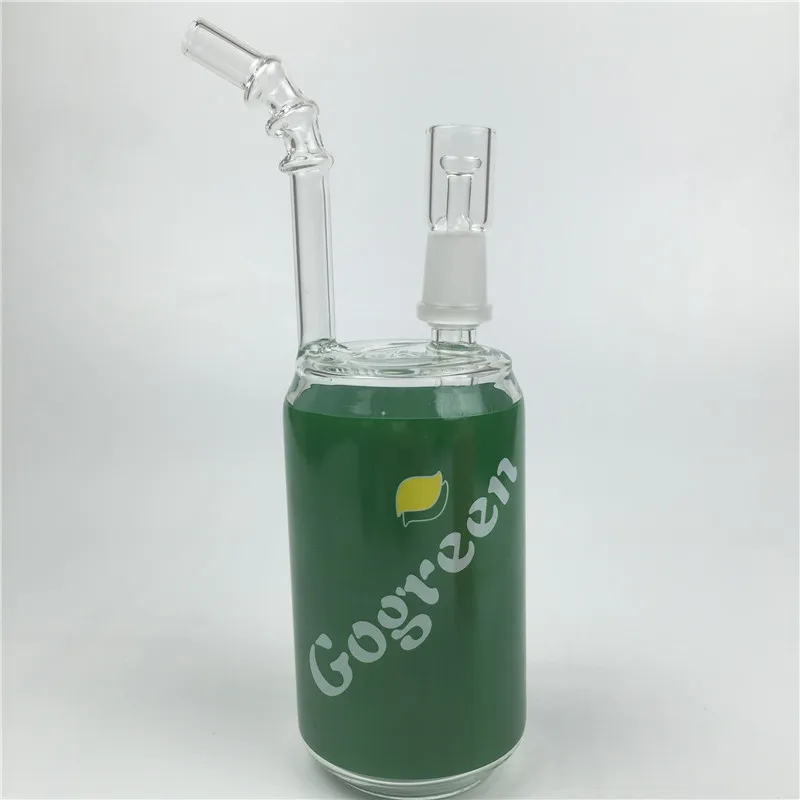 14mm mini tubo dell'acqua in vetro piattaforma petrolifera riciclatore bong inebriante con rosso verde blu 710 go green bud coke tubi sci liquidi colorati262w7264236