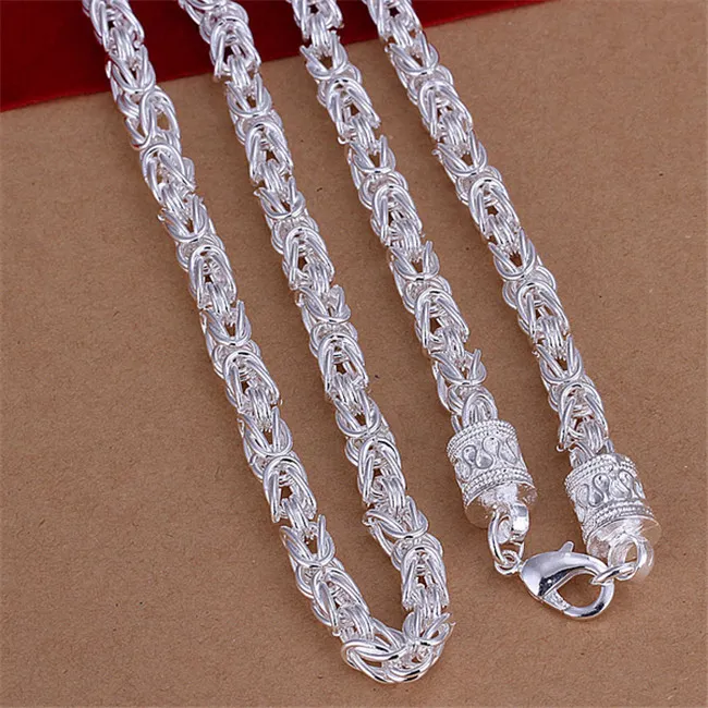 New Fashionable Mens Sterling Silver Plate Necklace SN048 925 Sterling Silver Chain Factory Direct Sale Perfect Christmas Gift From Silver store 7.64 DHgate.Com