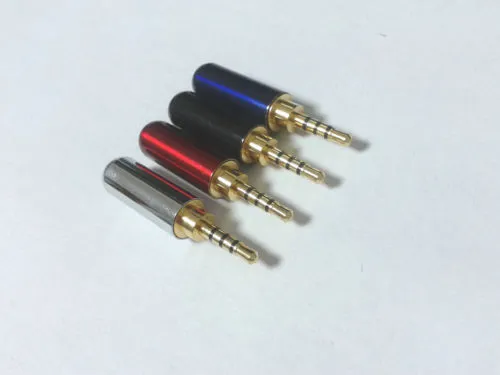 40st Copper 2.5mm Audio 4 Pole Man Reparera hörlurar Plug Lödadapter