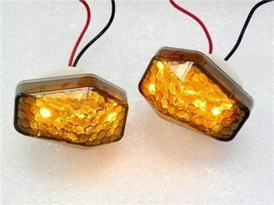 Super Bright Flush Mount Smoke Lens 15 Amber LED Turn Signal Light Blinker Indicator For Suzuki Bandit 600S 1200S GSXR