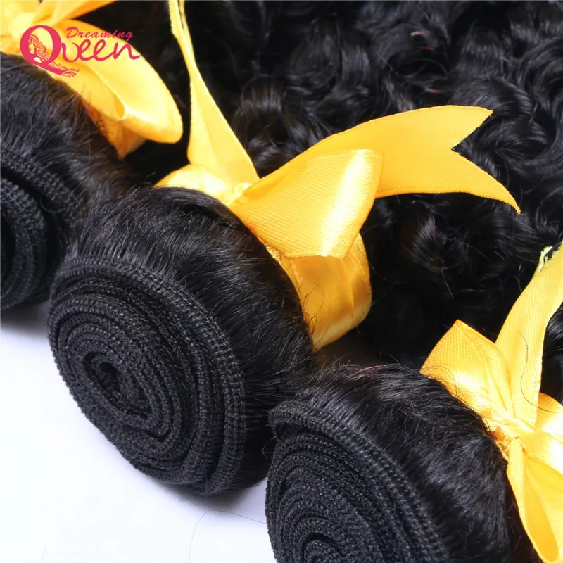 100% Braziliaanse Virgin Menselijk Hair Extensions Weefsels Kinky Krullend Haar Weefs Maleisische Onverwerkte Haarbundels Dubbel Inslag 8A