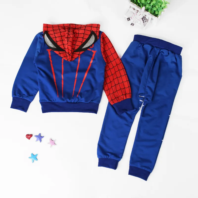 Niños Niño Spiderman Ropa deportiva Sudadera con capucha Pantalones Traje  Traje Ropa
