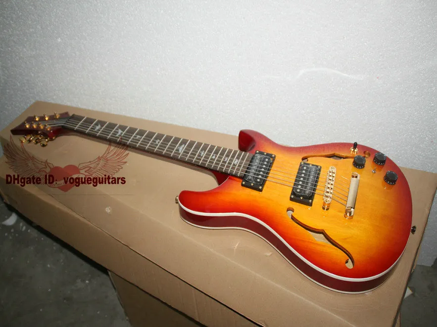 Custom Shop 7 strängar Gitarrklassisk elektrisk gitarr Högkvalitativ ihålig elektrisk gitarr Gratis frakt