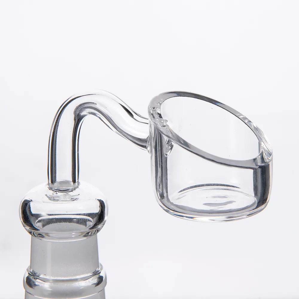 Bigger Bowl Pure Quartz Banger Nail 14mm 18mm Frosted Joint 2 in 1 wholesale, Free Fast DHL