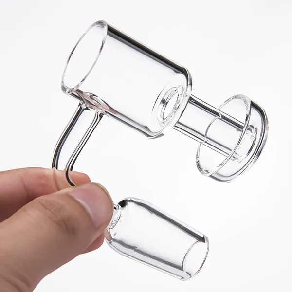 Accessoires pour fumeurs de quartz terp banger sous vide avec 4 petites fentes dans le clou sans dôme inférieur pour conduites d'eau en verre SKGA633