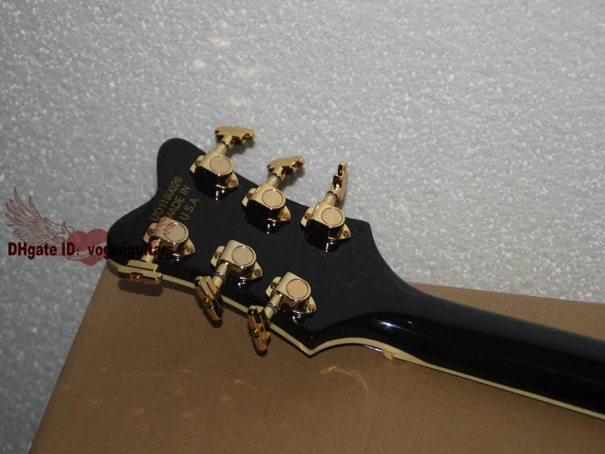 custom Black Jazz Guitar Best High Quality gold hardware Wholesale Guitars HOT