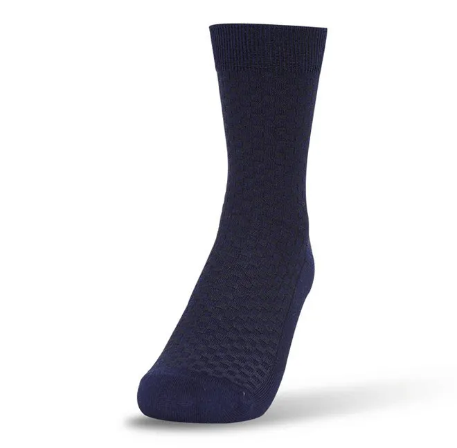 Nuevos calcetines de fibra de bambú para hombre, calcetín clásico de negocios de Color sólido para hombre, calcetines casuales de marca para hombre de alta calidad