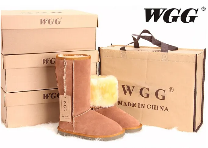 Frete grátis 2016 botas femininas de alta qualidade WGG clássicas de altura botas femininas botas botas de neve botas de inverno botas de couro bota tamanho EUA 5--12