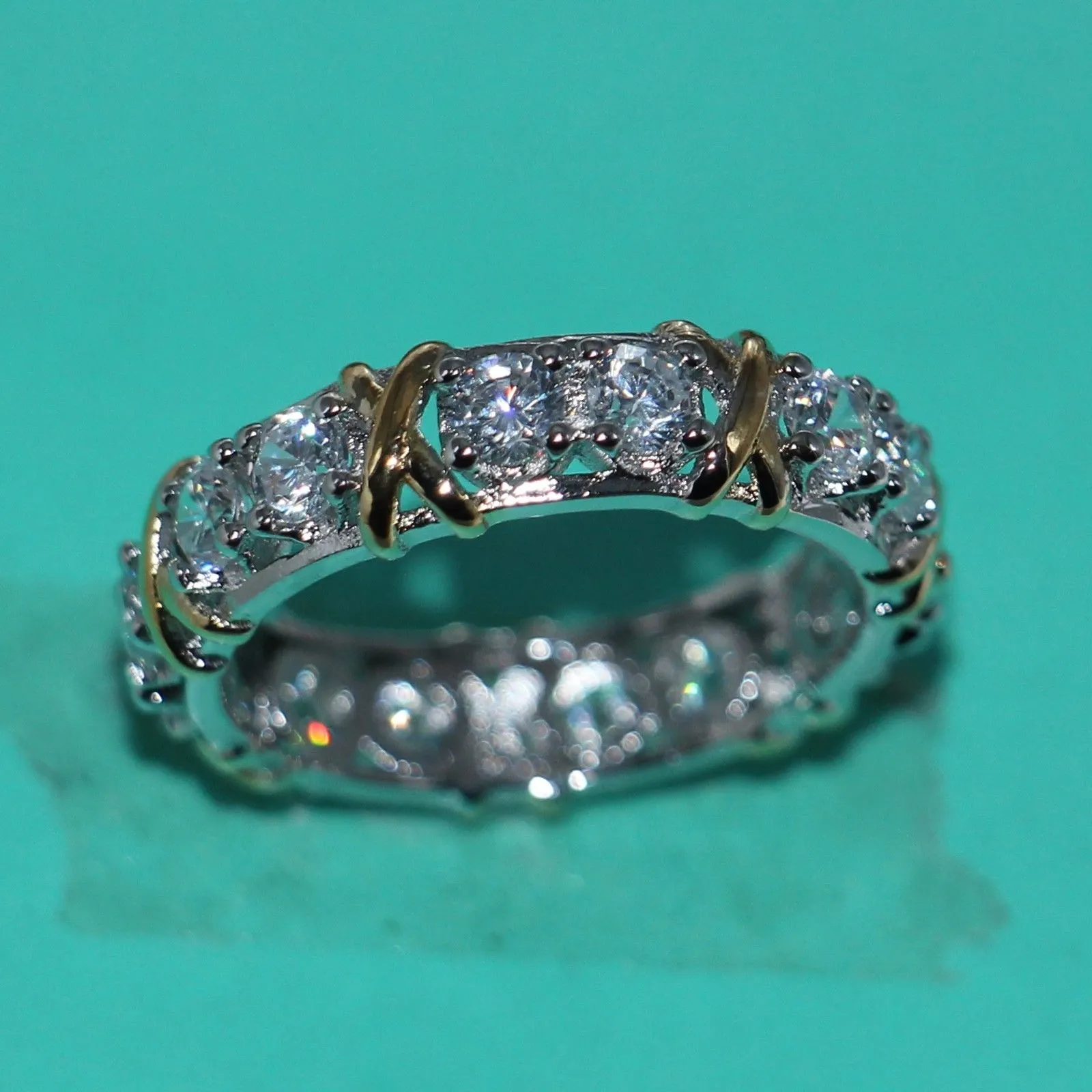 Maat 5-11 Victoria wieck handgemaakte 925 zilver gevulde overlay witte saffier bruiloft cz diamant kruisband ringen voor vrouwen liefde cadeau cadeau