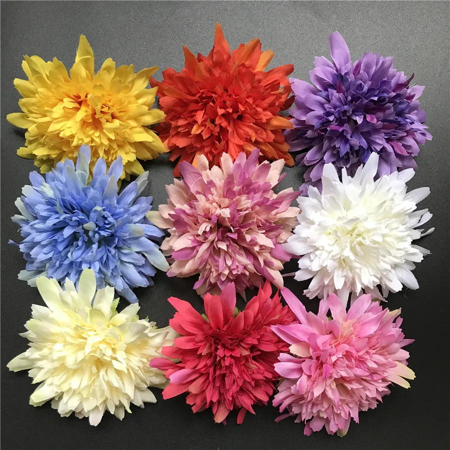 100 Stück Chrysanthemen künstliche Seidenblumen für Hochzeit, Heimdekoration, 9 cm, Gänseblümchen, Mariage, Flores, Dekoration, Blumen, Pflanzen