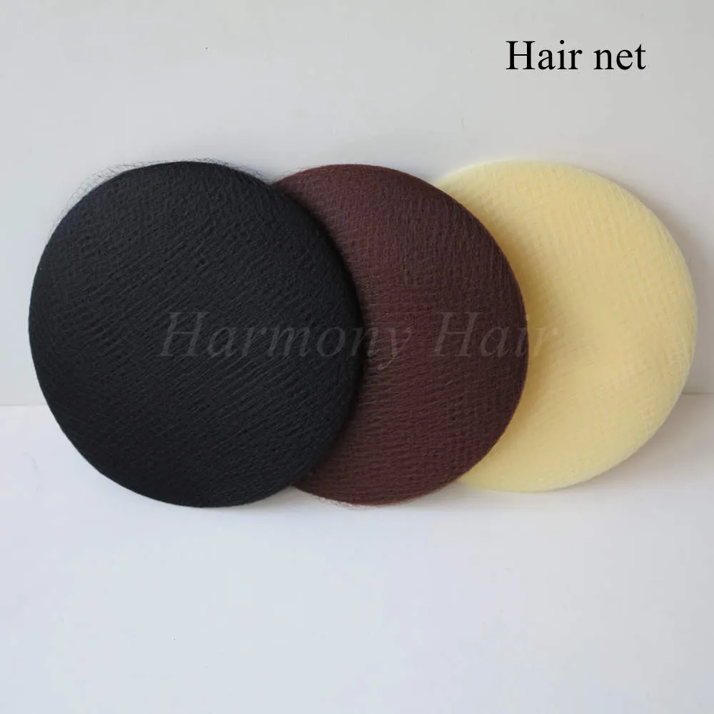 Kostenloser Versand 50 Stück/Los Nylon-Haarnetze, Farbe Schwarz, Braun und Weiß, Haarnetze werden für die Verpackung von lockigem Haar und Perückenkappe verwendet
