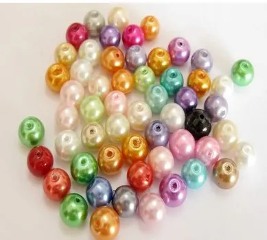 Wholesale Mixed Color Imitation Pearl Glass Pearl Beads 4mm To